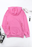 Shabby Distressed Drawstring Hoodie