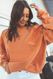 Ribbed Corded Oversized Sweatshirt