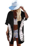 Tie Dye Open Front Beach Cover Up