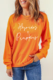 Hayrides Pumpkin Long Sleeve Pullover Sweatshirt