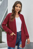 Shawl Neckline Long Sleeve Cardigan with Pocket