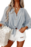 Striped Print Linen Shirt
