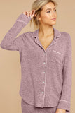 Long Sleeve Drawstring Button Loungewear