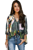 Print Buttoned Long Sleeve Shirt