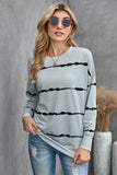 Tie-dye Stripes Black Sweatshirt