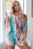 Floral Print White Knit Lounge Set