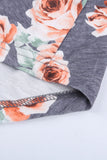Floral Print Short Sleeve Pleated Mini Dress