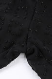 Smocked Waist Swiss Dot Casual Shorts