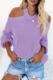 Cool Breeze Cotton Cold Shoulder Sweater