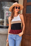 Color Block Knitted Tank Top