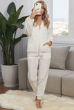 White Fleece Hoodie and Pants Sportswear