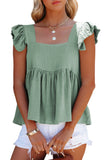 Flutter Shoulder Babydoll Top