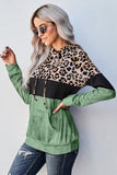 Leopard Tie Dye Colorblock Hoodie