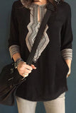 Summer Boho Embroidered V Neck Loose Blouse