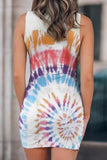 Floral Print Hollow Out Wrap Tie Mini Dress
