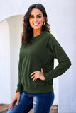 French Terry Cotton Blend Pullover Sweatshirt