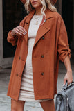 Lapel Collar Pocketed Buttoned Trench Coat
