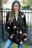 Lapel Collar Scatter Star Fuzzy Coat
