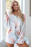 Floral Print White Knit Lounge Set