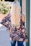 Leopard Cold Shoulder Long Sleeve Top