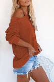 Cool Breeze Cotton Cold Shoulder Sweater