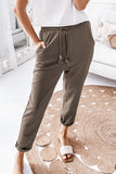 Drawstring Waist Knitted Casual Pants