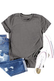 Solid Color Crew Neck Tee