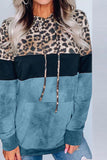 Leopard Tie Dye Colorblock Hoodie