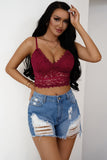 Deep V Lace Bralette Crop Top