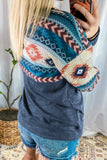Aztec Geometric Western Cowgirl Sweatshirt