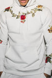 Floral Embroidered Men's Hoodie