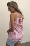 Spaghetti Strap Boho Printed Holiday Camisole