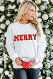 MERRY Graphic Pullover Sweatshirt
