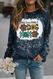 Blue Dog Mom Fashion Element Graphic Bleached Pullover