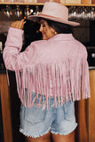 Fringe Plus Size Cropped Jacket