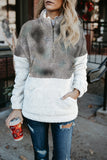 Tie-dye Fluffy Fleece Pullover Sweatshirt