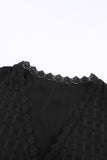 Crochet V Neck Textured Tank Top