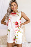 Floral Print Tank Top and Shorts Homesuit