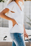 V Neck Short Sleeve Tee