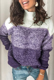 Colorblock Knit Pullover Sweater