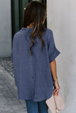 Short Sleeve Button Solid Shirt