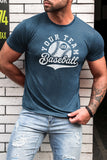 Playing Ball Y'all Baseball Print Slim Fit Short Sleeve Men's T Shirt