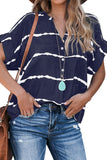 Striped Folded Short Sleeve Shirt