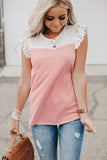 Flutter Shoulder Striped Print Tank Top