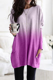 Color Block Pocketed Side Long Top