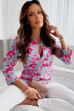 Abstract Print Buttoned Long Sleeve Shirt