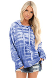 Tie Dye Long Sleeve Drawstring Hoodie