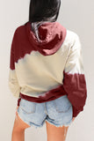 Hooded Tie Dye Print Pocket Casual Sweatshirt