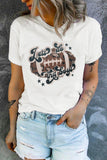 Rugby Stars Letter Graphic Print Crew Neck T Shirt