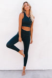 Crop Yoga Bra and High Waist Leggings Sports Wear